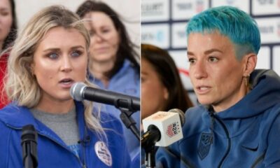 "Pulling up the ladder behind her"-Riley Gaines reacts and lashes to Megan Rapinoe advocating for transgender participation in women's sports ahead of the NCAA board of government meetings