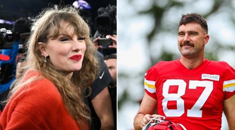 Taylor Swift Playful Jab at Travis Kelce’s New Look at Training Camp made Fans Swoon Hilariously: “Well, someone’s channeling their inner Tom Selleck…”